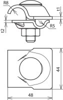 Svorka MV, nerez, pro prům. 8-10/16mm vratový šroub a matice DEHN 392069