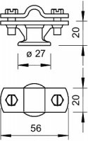 OBO 5412706 Držák tyče 113 B-Z16
