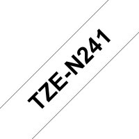 Páska BROTHER TZe-N241 bílá/černá (18mm, nelaminované)