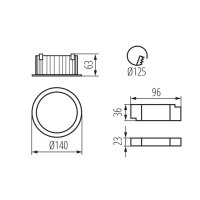 Vestavné LED svítidlo TIBERI PRO 20W-940-W KANLUX 35670