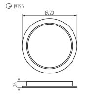Vestavné svítidlo TAVO LED DO 24W-NW KANLUX 36514