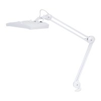 Stolní lupa s osvětlením SMD LED, 3D, se svorkou, bílá FK TECHNICS 4731328-01