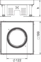 OBO RKFN2 4 VS 20 Čtvercová kazeta pro tubus 200x200mm Nerez ocel