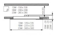 LED vestavné svítidlo Kanlux KATRO 18W-WW-W