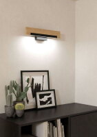 Nástěnné svítidlo CAMACHO LED černá/dřevo 1X9,6W IP20 EGLO 901738