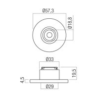 XLOOP 18 RECESSED FIXING SYSTEM with VIS