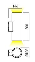 XLOBBY WALL/CEILING FITTING UP/DOWN LIGH