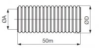 ED flex 75/61 LT, 50 m flexibilní potrub