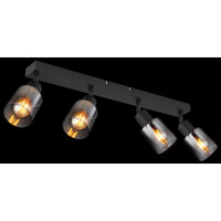 Stropní svítidlo HUBERTUS černá 4xE14,max. 40W 230V GLOBO 54308-4