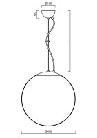 Závěsné svítidlo ADRIA L3 27W IP40 4K NZ3h SKLO OPAL chrom OSMONT ADR62843