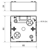 Lištová krabice pro přístroje ZONI, bílá KOPOS LK 85X28 ZNI HF_HB