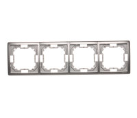 Rámeček 4-násobný, Inox KONTAKT SIMON BMR4/21