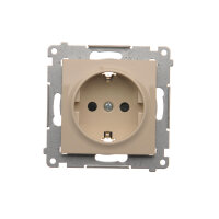 Zásuvka typu Schuko s clonkami, 16A, 250V~, krémová KONTAKT SIMON DGSz1CZ.01/41