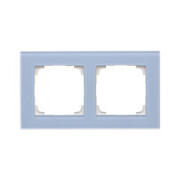 Rámeček 2 násobný, skleněný modré matné sklo KONTAKT SIMON TRN2/180