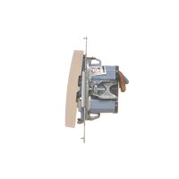 Dvojitý dvojpólový spínač 16AX 250V, krémová KONTAKT SIMON DW22A.01/41