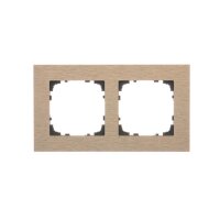 Rámeček 2 násobný, kovový nerez champagne KONTAKT SIMON TRN2/189