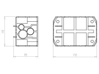 Spojovací box 170x115x95 mm do betonu KAISER 9911.01
