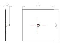 Těsnící manžeta Vlies-Butyl 150x150x30mm pro vedení d4-8mm KAISER 9089-44