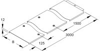 Víko pro kabelový žlab/žebřík, 300x3000 mm, t=0,9 mm NIEDAX RDV 300 F