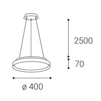 Závěsné svítidlo LED2 MOON 40 P/N-Z, W ZIGBEE TW 36W (30+6) 2700K-4000K bílá