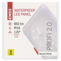 LED vestavné svítidlo VIXXO, čtvercové, bílé, 10W neu.b.,IP65 EMOS ZV2132
