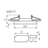 SOREN O-SR CW Vestavné svítidlo s LED podsvícením                          