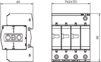OBO V25-B+C 3+NPE Kombinovaný svodič přepětí, typ 1+2,3P+NPETN, 280V