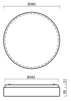 Osmont 67200 DELIA 2A LED-1L17B05KN73/PC19 3000# 19W IP54