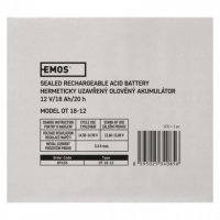 Bezúdržbový olověný akumulátor 12 V/18 Ah EMOS B9655