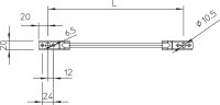 OBO 853300 Překlenovací lano, 300mm, černá měď, Cu