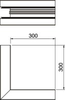 Vnější roh OBO GA-DA90210EL pro kanál Rapid 80, 90x210mm, Hliník, Alu eloxováno