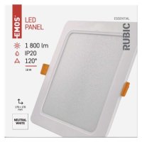 LED vestavné svítidlo RUBIC, čtvercové, 18W neutrální bílá EMOS ZD2442