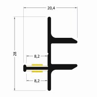 FKU30-1M-SU AL profil FKU30 pro LED, na polici, 1m, surový FK TECHNICS 4731104