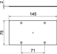 OBO ZA 60-DV Přístrojová krabice do dutých stěn 145x75x2 bílá