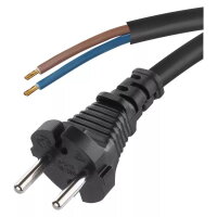 Přívodní kabel FLEXO H05VV-F 2x1,0C s kontur vidlicí 3m černá PVC