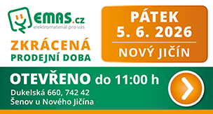 ZKRÁCENÁ PRODEJNÍ DOBA