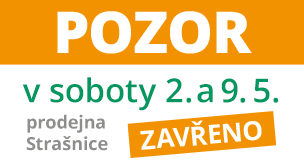 V SOBOTY 2. a 9.5.2026 - ZAVŘENO