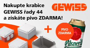 AKCE GEWISS - PIVO ZDARMA