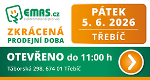 ZKRÁCENÁ PRODEJNÍ DOBA