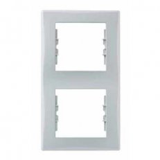 Sedna Rámeček dvojnásobný vertikální, Grey SCHNEIDER SDN5801133