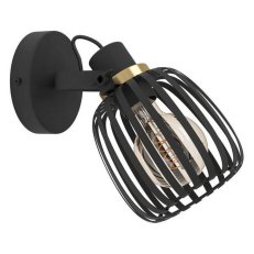 Bodové svítidlo GIRONA WL/E27 černá/kartáčovaná mosaz 1X40W IP20 EGLO 900661