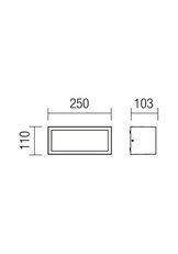 Nástěnné a stroní svítidlo BRICK AP/PL E27 1X23W IP54 R REDO 9897