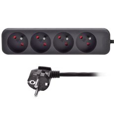 4z prodlužovací přívod, 3m, 3 x 1mm2, černý SOLIGHT PP28