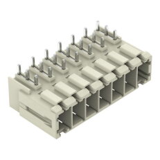 Konektor s pájecími piny THT pájecí kontakt 1,0x1,2 mm úhlové světle šedá 7pól.