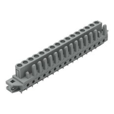 Pružinová svorkovnice THT rovná 5 mm šedá 16pól. WAGO 232-146/031-000