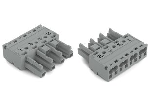 Zdířka 4pól. Kód. B šedá WAGO 770-244/064-000