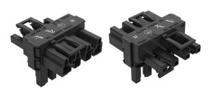 T-rozdělovač 4pól. Kód. A černá WAGO 770-627