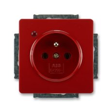 Zásuvka s ochranou před přepětím 5598G-A02349 R1 karmínová Swing ABB