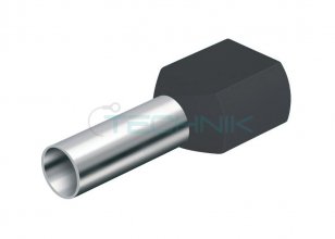 DD 6-14 černá Dutinka dvojitá,průřez 2x6,0mm2/délka 14mm,dle DIN46228