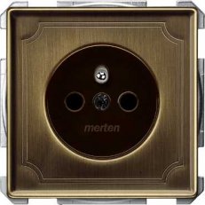 Schneider MTN2500-4143 Zásuvka 2P+E, 16A, bezšroubová, antique brass, S-Design